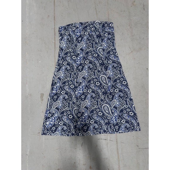 Tommy Hilfiger Dresses & Skirts - Tommy Hilfiger Navy White Paisley Strapless Mini Dress A-Line Size 4